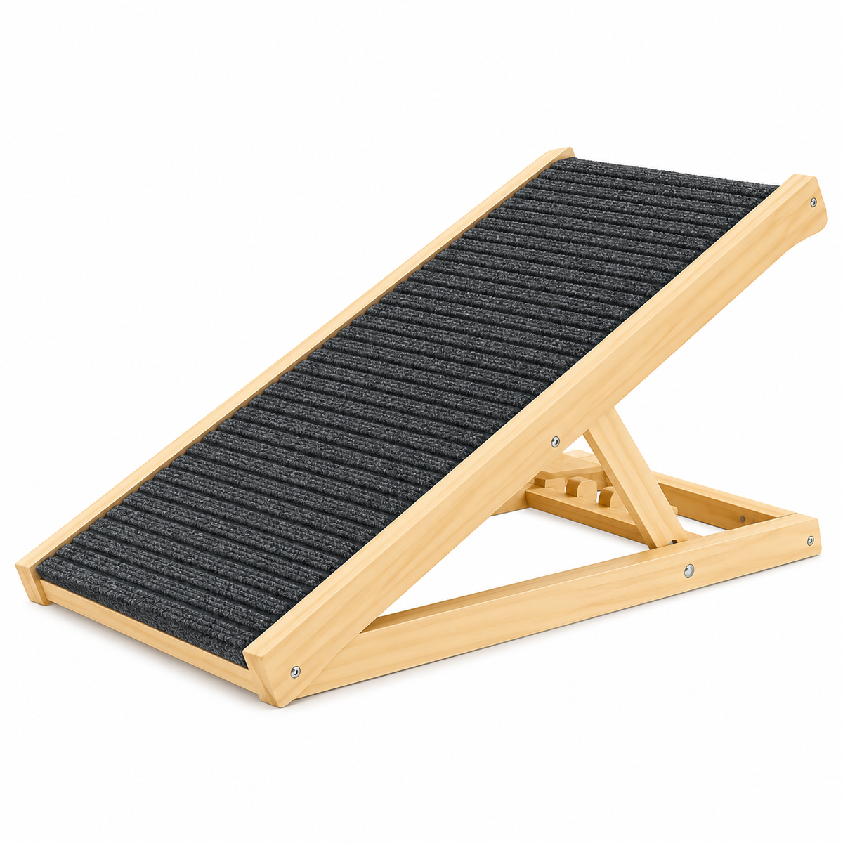 Rampa de madera ajustable para mascotas