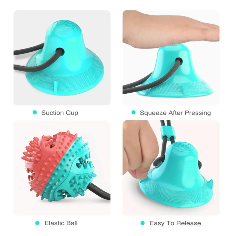 Juguete interactivo para perros con ventosa
