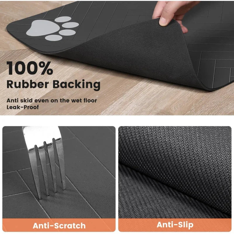 Tapete de alimentación para perros/gatos, absorbente