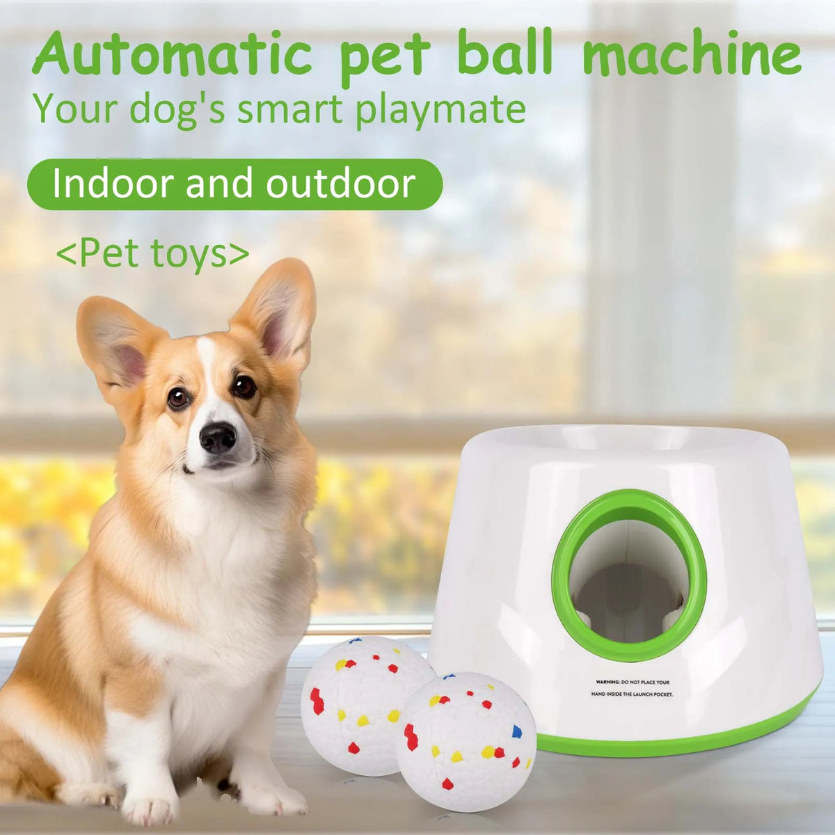 Lanzador de pelotas automático para perros