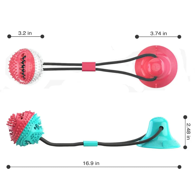 Juguete interactivo para perros con ventosa