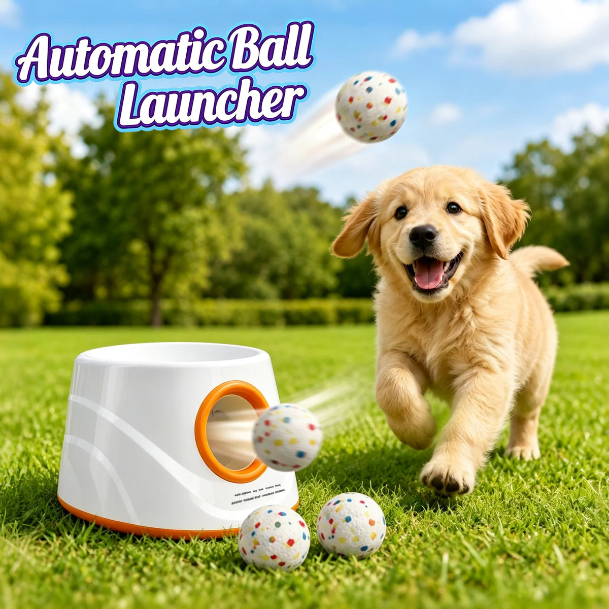 Lanzador de pelotas automático para perros