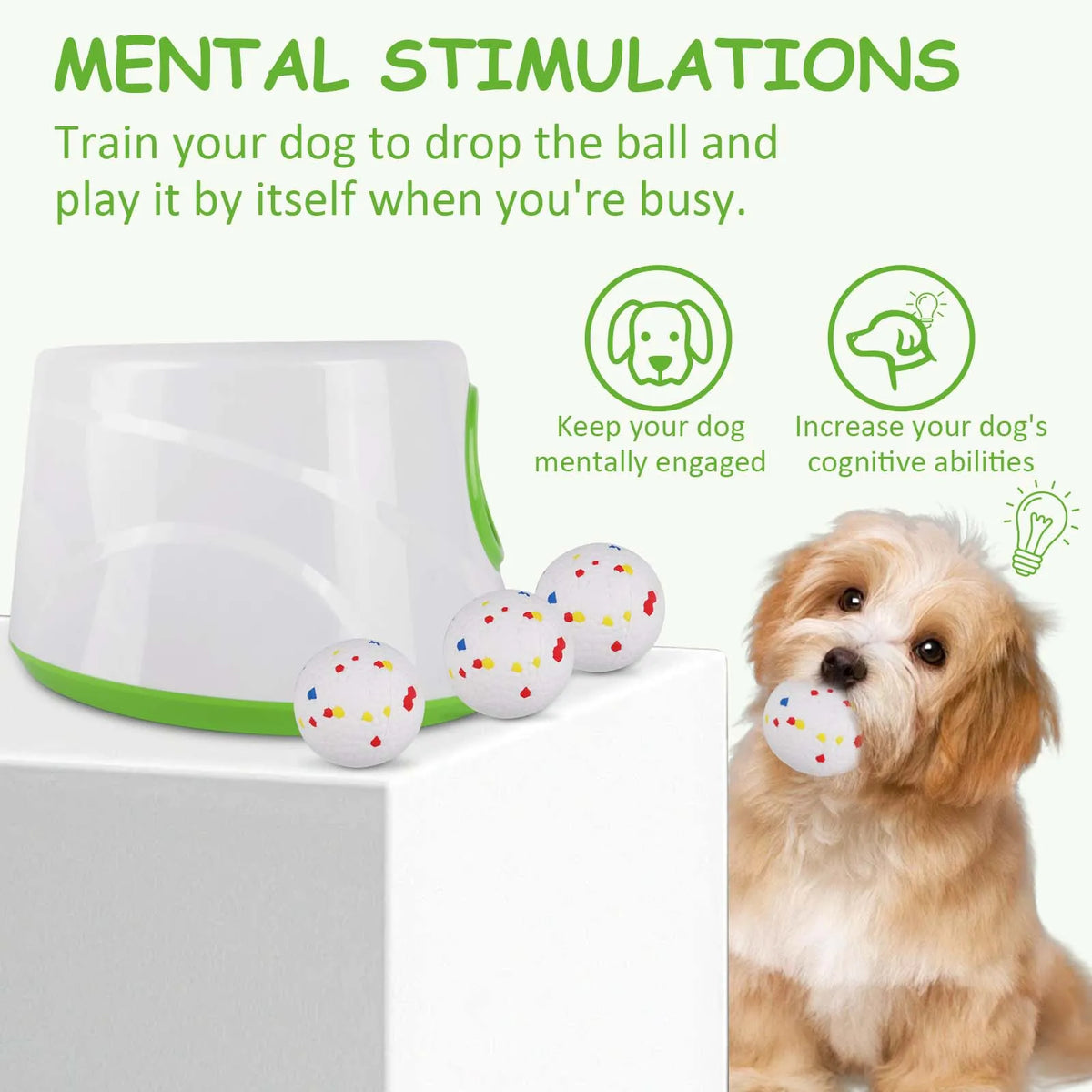 Lanzador de pelotas automático para perros