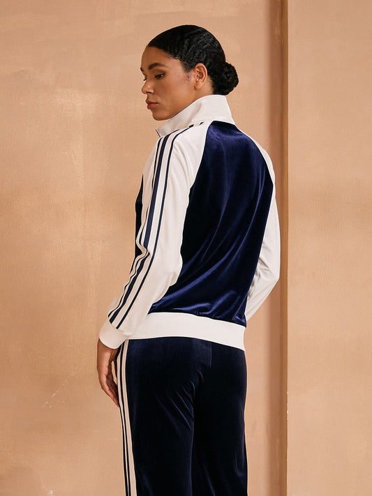 Sudadera de Terciopelo con Cuello Alto