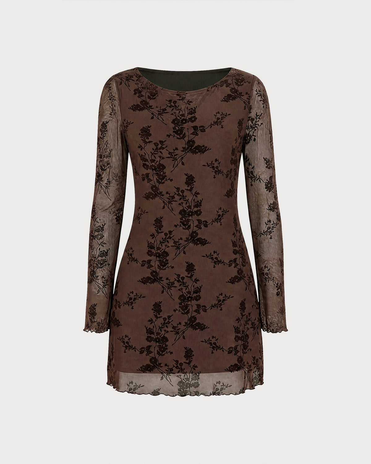 Vestido mini floral de tul estilo sofisticado